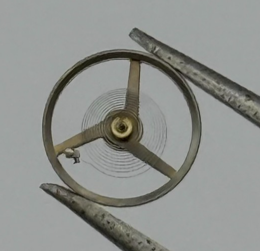 FHF 59-21 Balance Wheel Complete And Spring  Inca 1353 Watch Movement Parts NOS