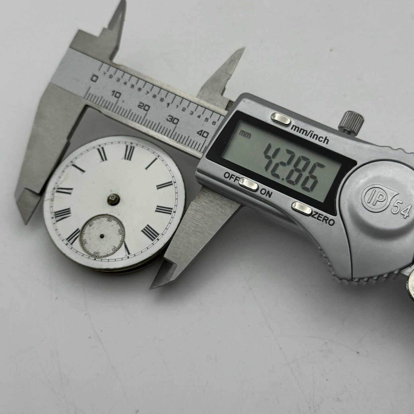 42.8mm Lancashire Watch Co Prescott Trademarked Pocket Watch Movement FOR PARTS