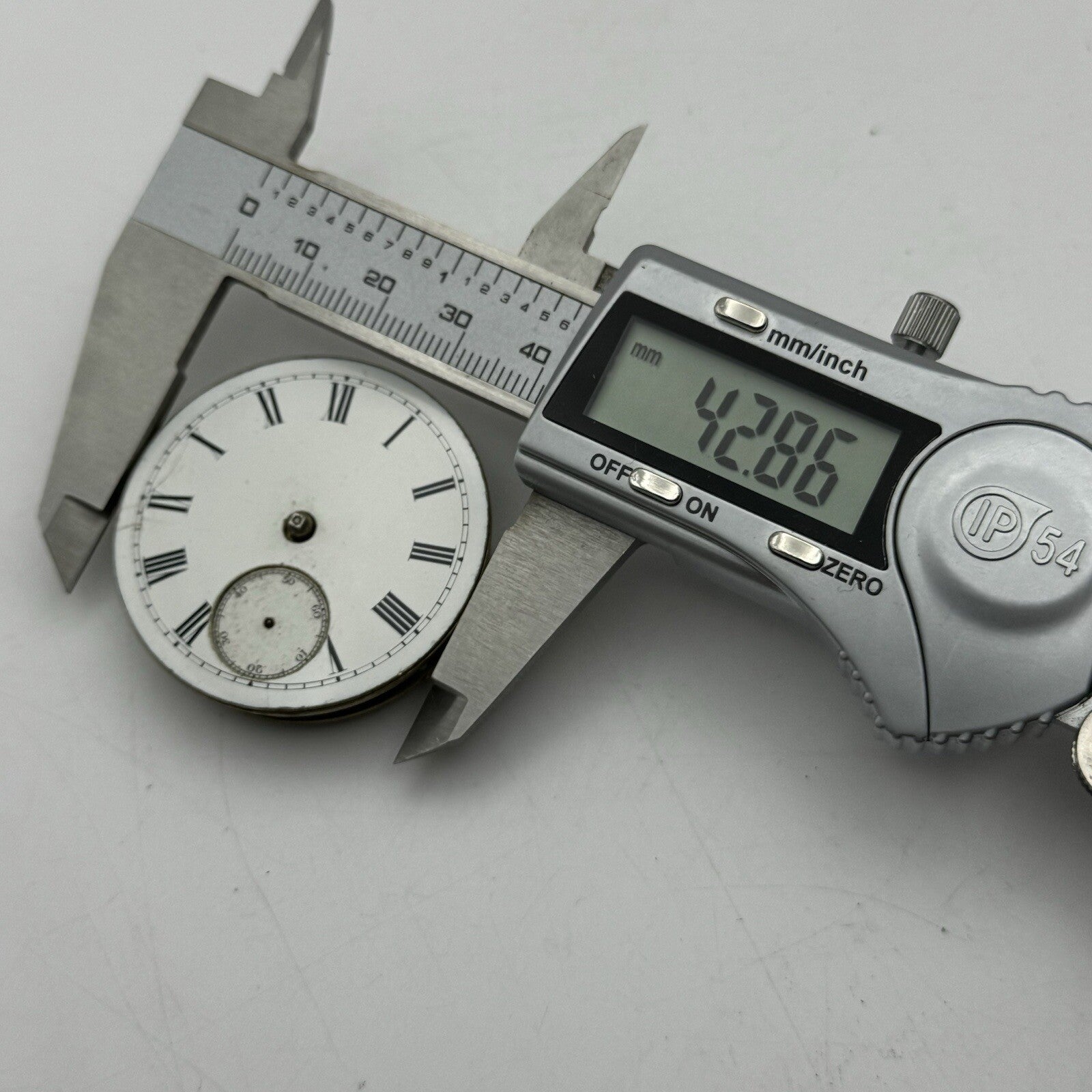 42.8mm Lancashire Watch Co Prescott Trademarked Pocket Watch Movement FOR PARTS
