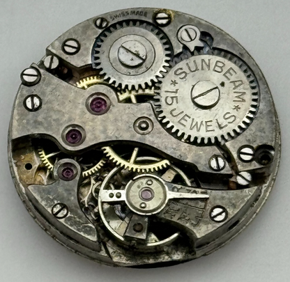 23.6mm Mens Sunbeam Balance Ok Trench Watch Movement Manual Wind Swiss PARTS