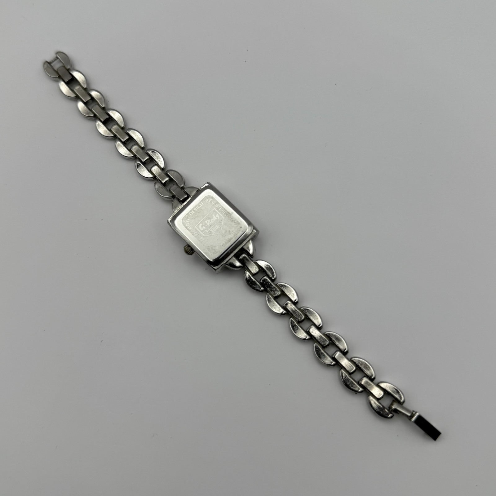 G-Body Time Ladies Quartz Watch White Dial Silver Tone Bracelet Working 19mm