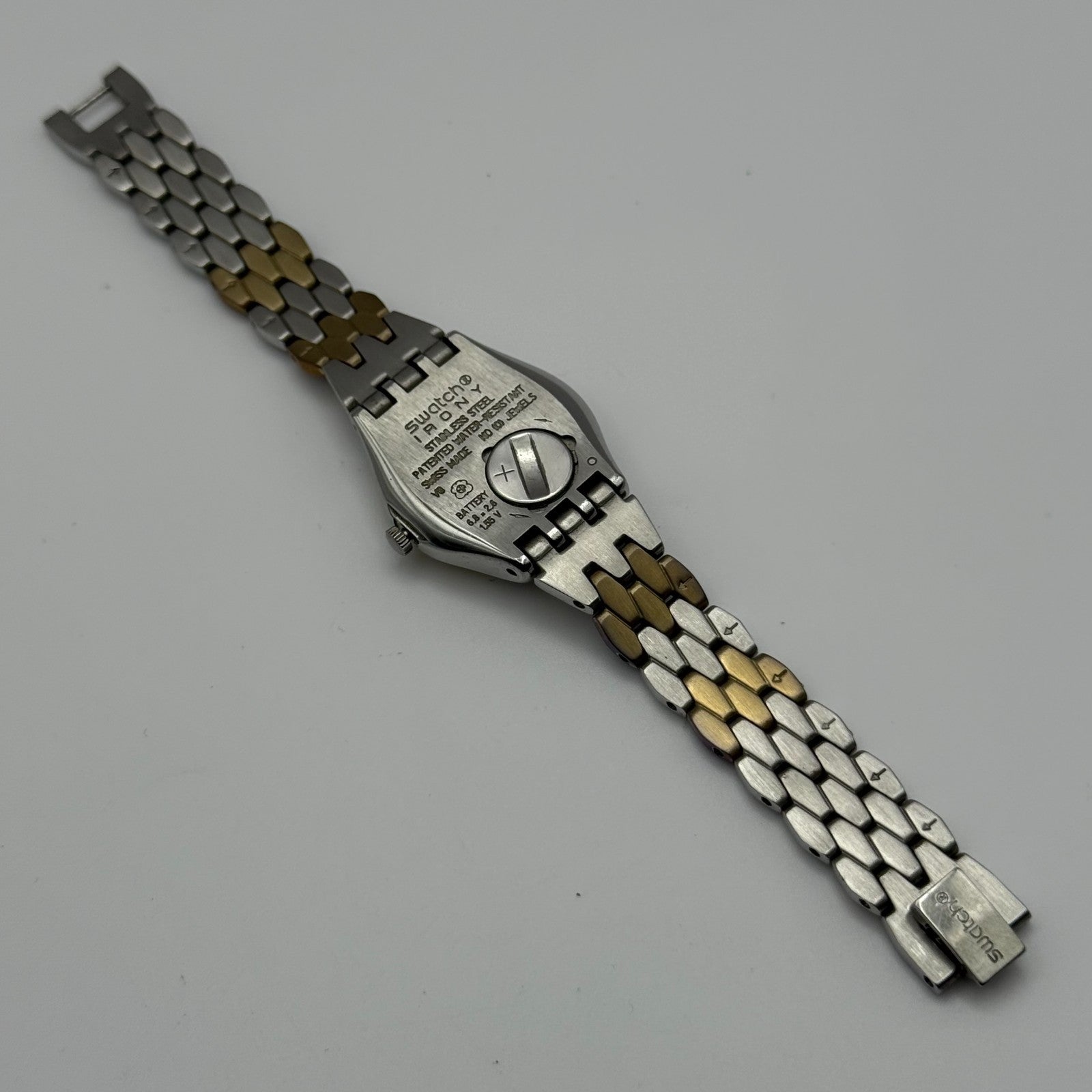 2007 Swatch Irony Ladies Quartz Watch Two-Tone Bracelet Swiss 24mm PARTS REPAIR