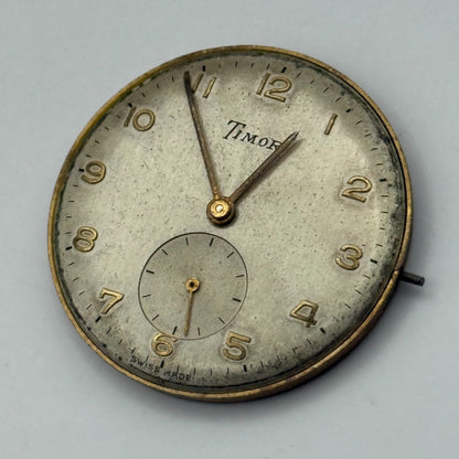 AS 1200 Watch Movement Timor Manual Wind Vintage Swiss Parts Repair 30.4mm