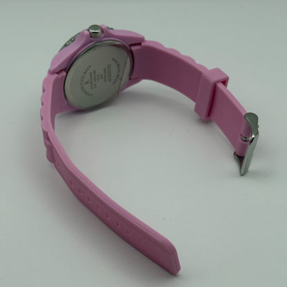 Gossip Ladies Quartz Watch Pink Dial Silver Tone Bezel Japan Working 39mm