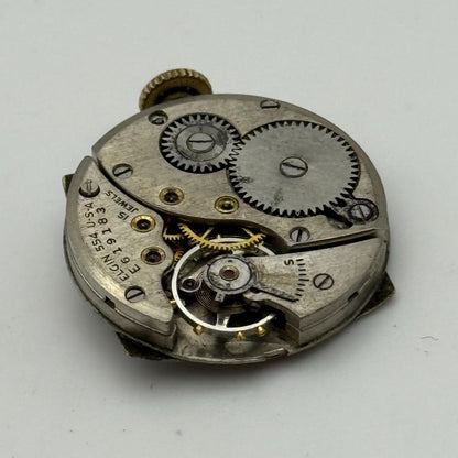 1942 Vintage 8/0s Elgin 554 Model 7 American Watch Movement PARTS REPAIR SPARES