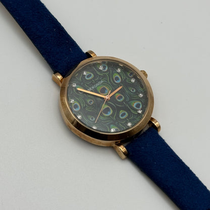 Working Ladies Sekonda Peacock Dial 34mm Quartz Watch New Battery Adjustable