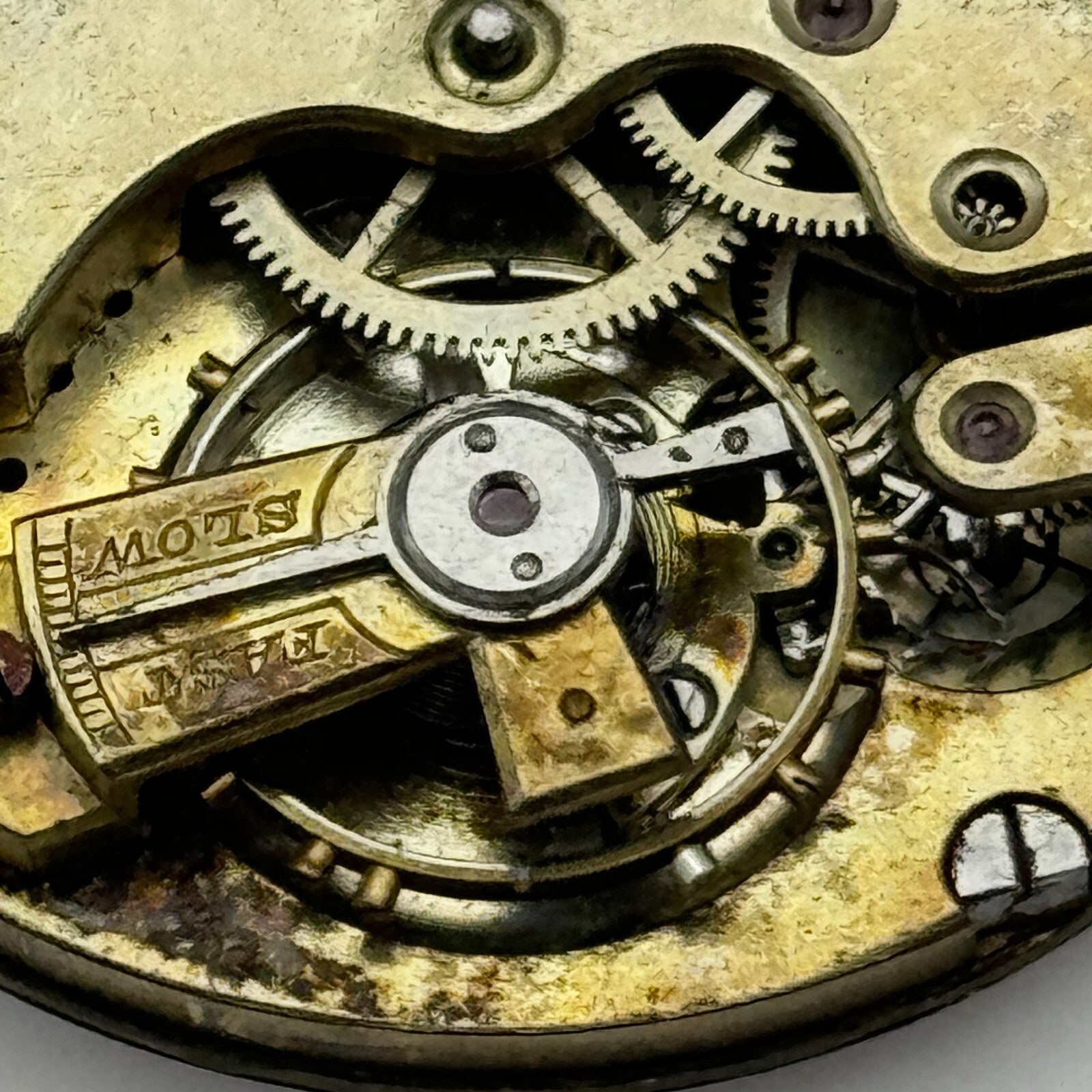 42.7mm Unidentified Antique Key Wound Pocket Watch Movement PARTS SPARES REPAIRS