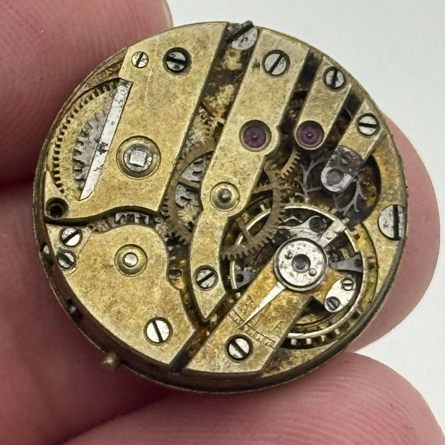 21.2mm Unidentified High Grade Swiss Manual Wind Watch Movement Vintage PARTS