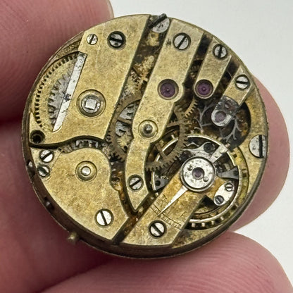 21.2mm Unidentified High Grade Swiss Manual Wind Watch Movement Vintage PARTS