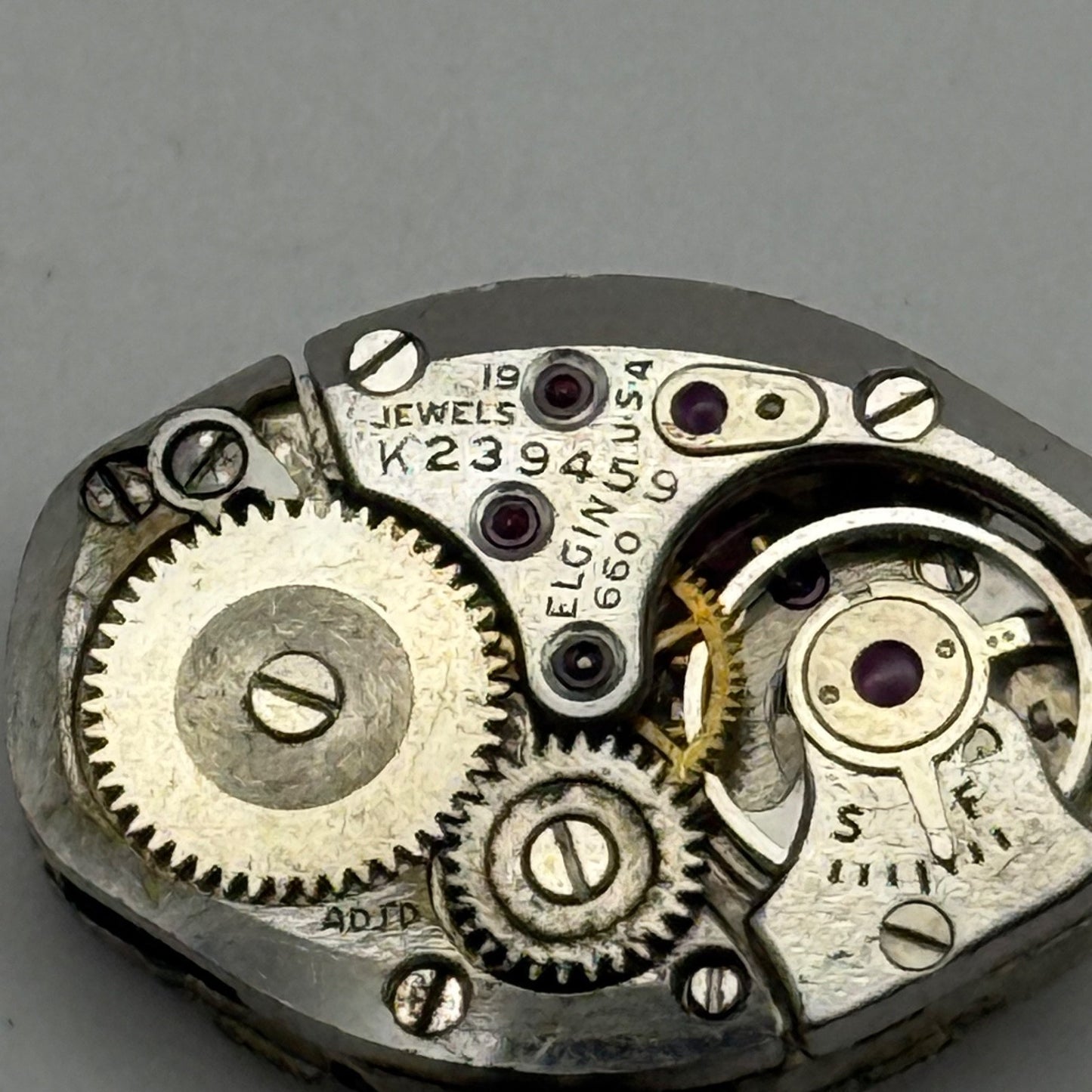 Elgin 660 Watch Movement 17 Jewels USA Vintage American Parts Repair 14.3mm