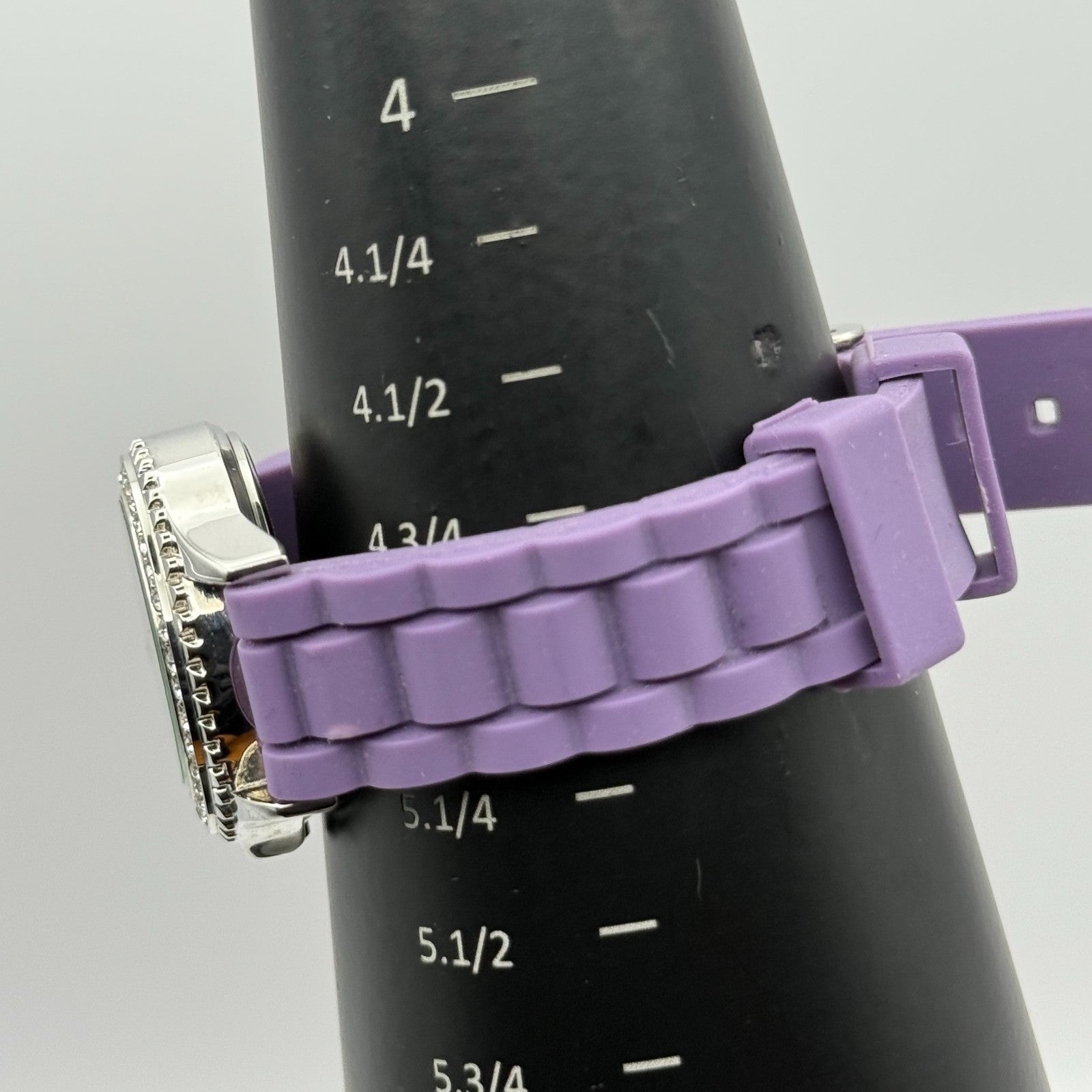 Citron Ladies Quartz Watch Crystal Accents Purple Strap Working 27mm New Battery