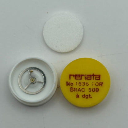 Brac 500 Balance Wheel Complete And Spring Renata 1636 Watch Movement Parts NOS