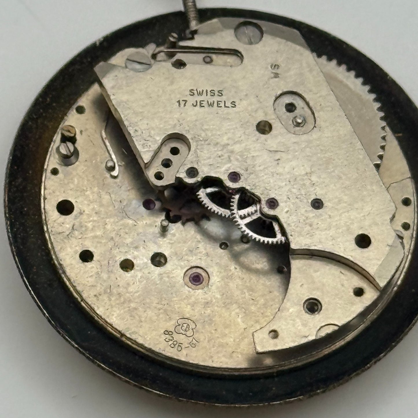 Inventic EB 8385-67 Watch Movement Manual Wind Vintage Swiss Parts Repair 22.2mm