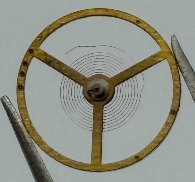 Smith 608 Balance Wheel Complete And Spring 10 1/2''' 1535 Watch Movement Parts