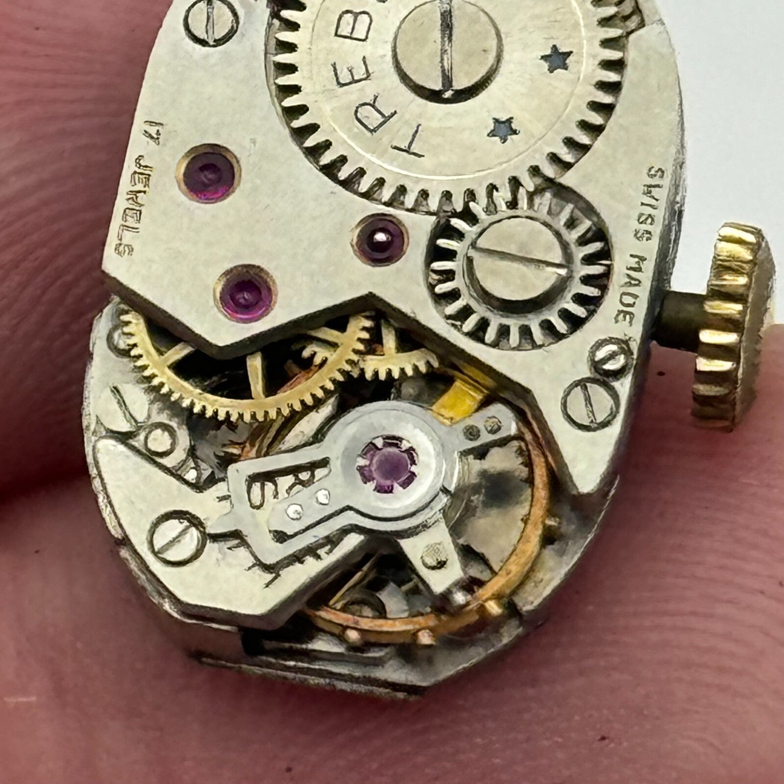12.7mm Running Trebex FHF 190 Manual Wind 17 Jewels Swiss Watch Movement PARTS