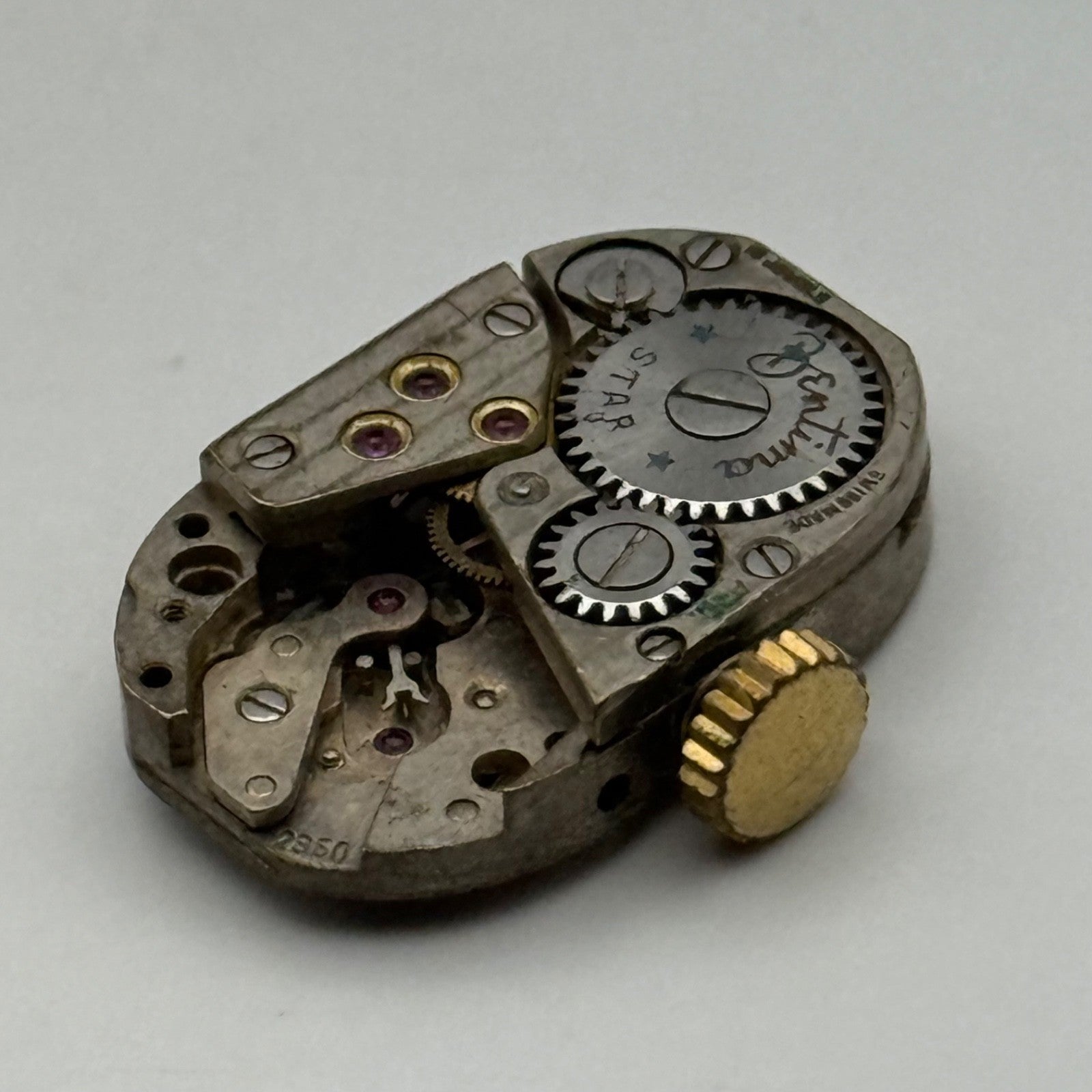 Cal 2350 Bentima Star Watch Movement Manual Wind Vintage Swiss Parts 12.9mm