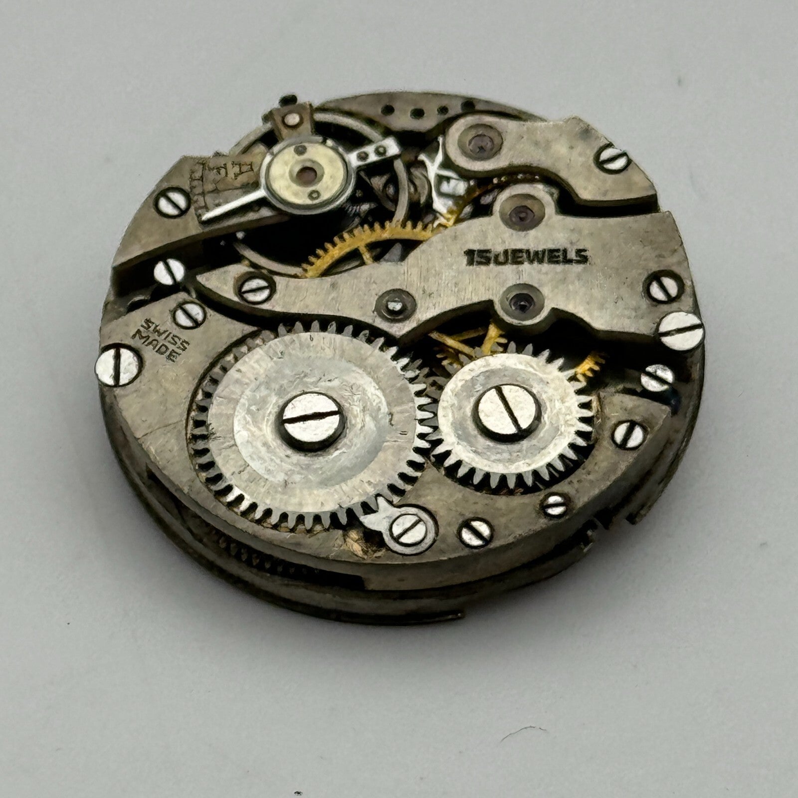 23.6mm AS A Schild 15 Jewels Manual Wind Watch Movement Swiss Vintage PARTS