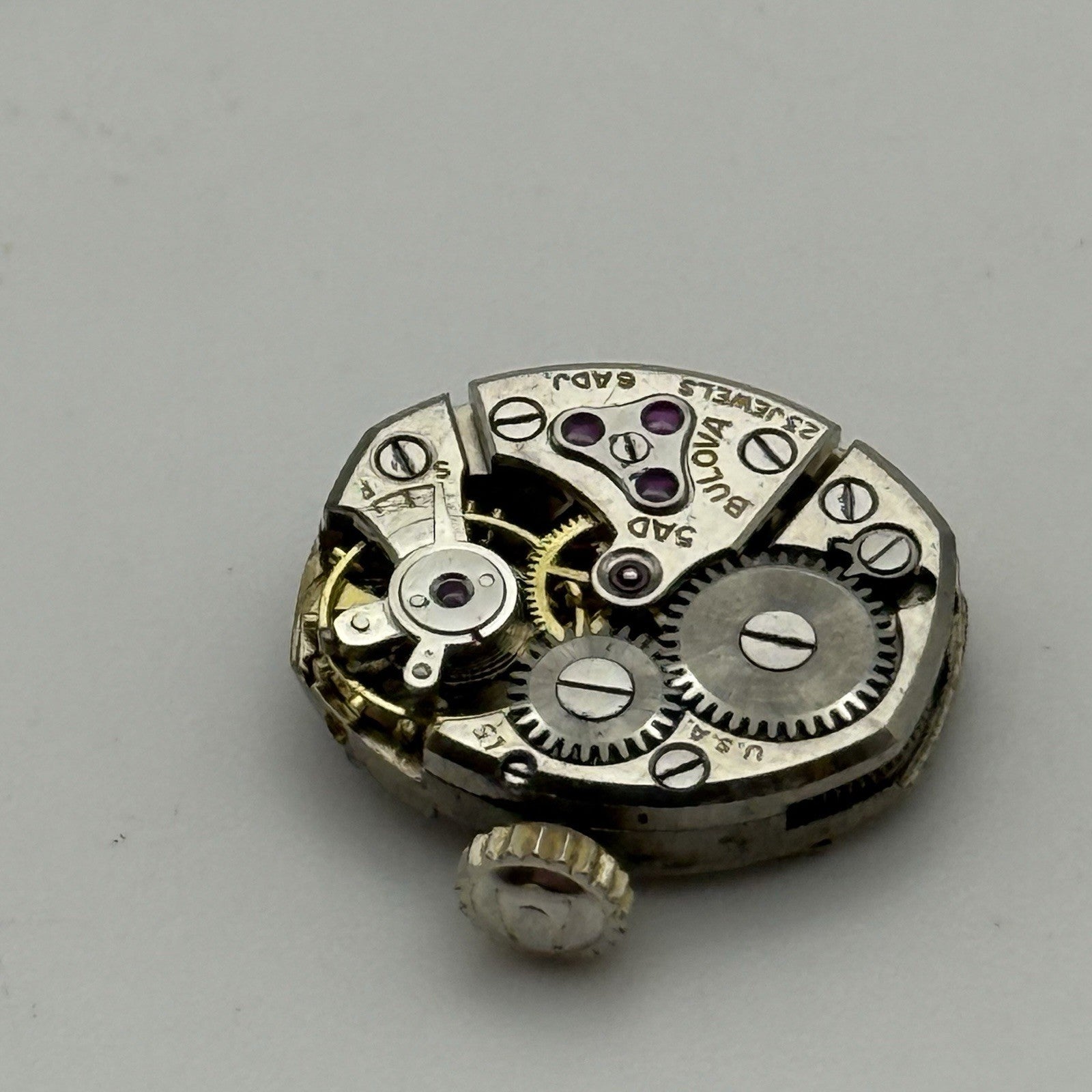 13.1mm Running Vintage Ladies Bulova 5AD Manual Wind Swiss Watch Movement PARTS