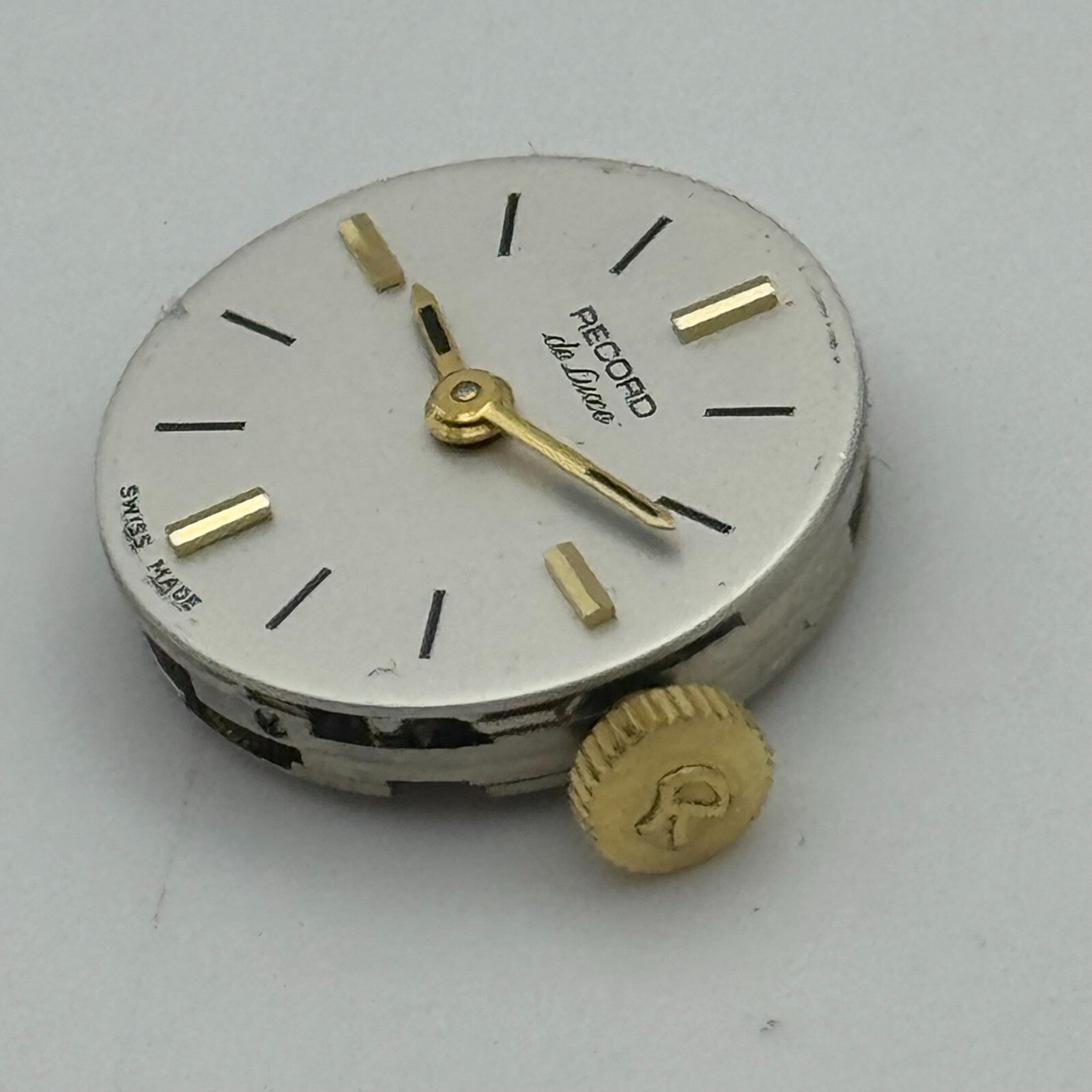 15.5mm Running Record De Luxe Cal 670 Manual Wind Swiss Watch Movement PARTS