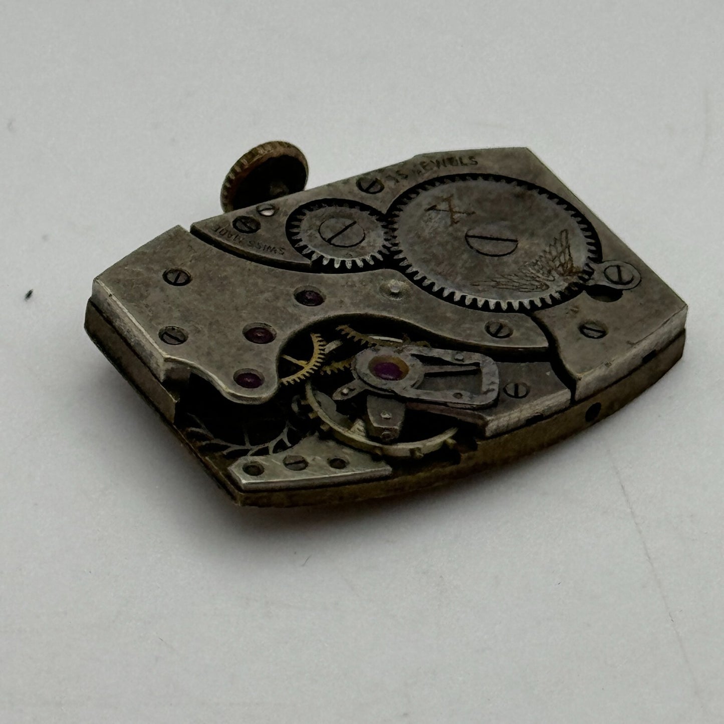 19mm Peseux P Rotary Maximus 15 Jewels Tank Manual Wind Watch Movement PARTS