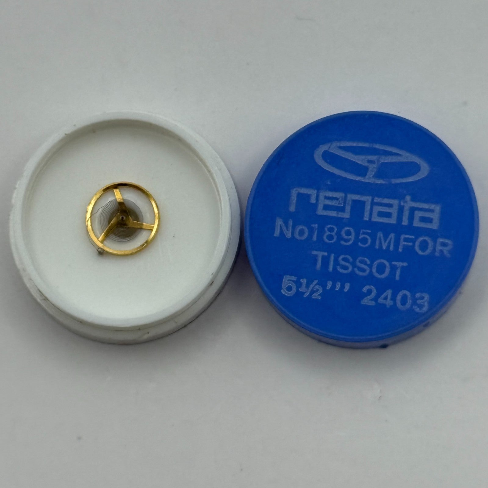 Tissot 2403 Balance Wheel Complete And Spring 5 1/2''' Watch Movement Parts 