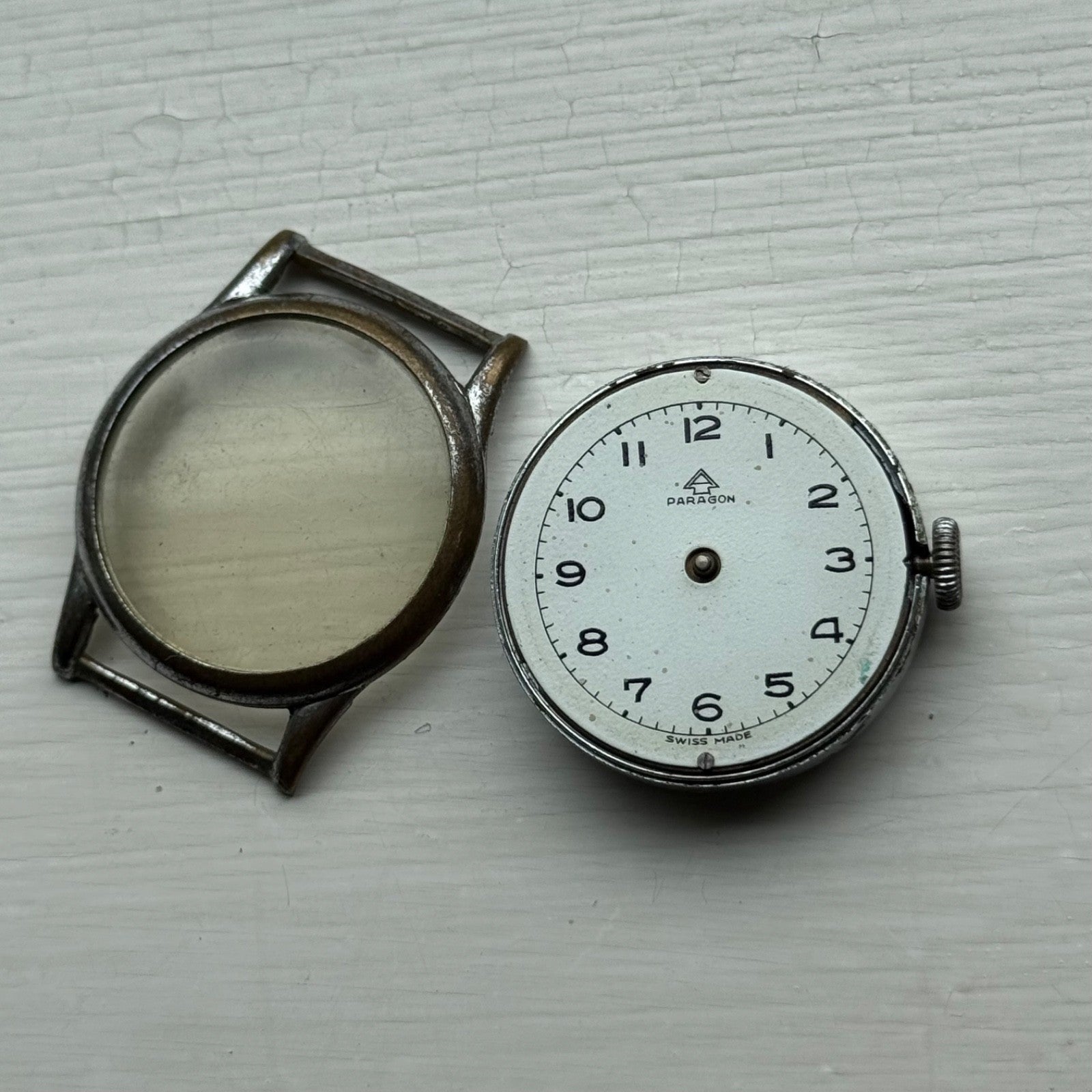 32mm Men's Vintage Paragon Swiss Made Manual Wind Watch FOR PARTS / REPAIR