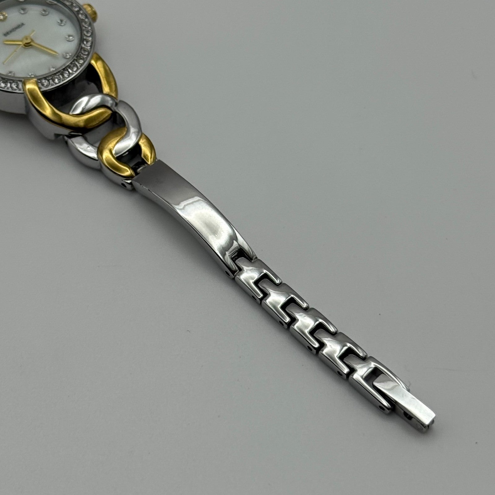 22mm Working Ladies Sekonda Two Tone Jewelled Quartz Japan Watch 6.25 Inches