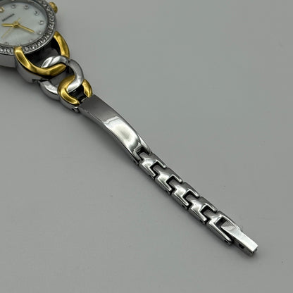 22mm Working Ladies Sekonda Two Tone Jewelled Quartz Japan Watch 6.25 Inches