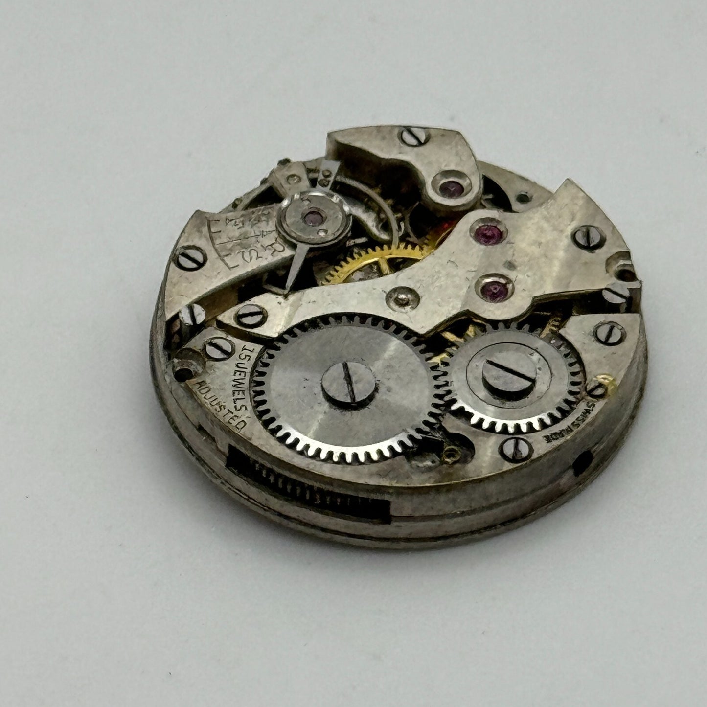23.6mm FHF 1 Manual Wind 15 Jewels Watch Movement Swiss Vintage PARTS REPAIR