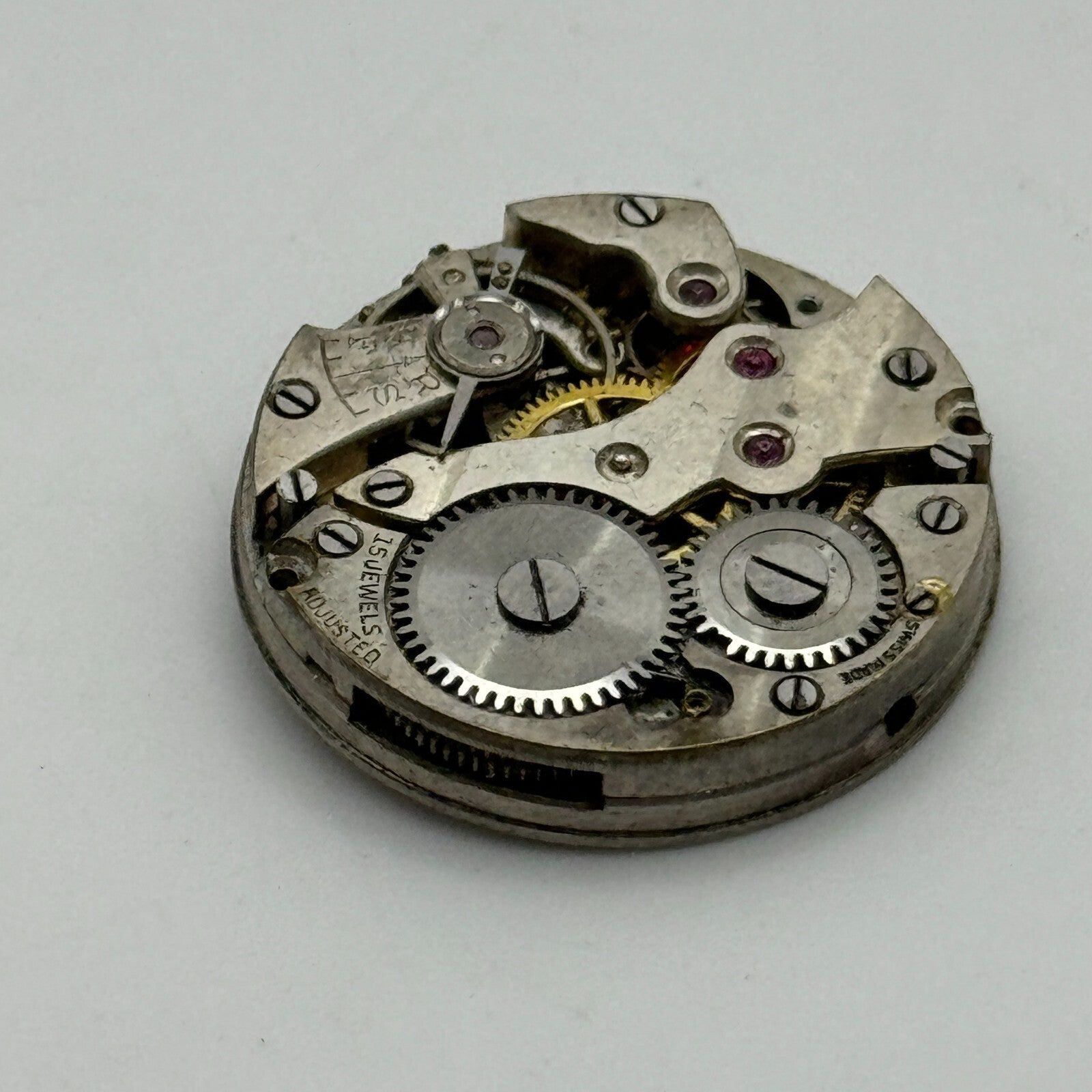 23.6mm FHF 1 Manual Wind 15 Jewels Watch Movement Swiss Vintage PARTS REPAIR