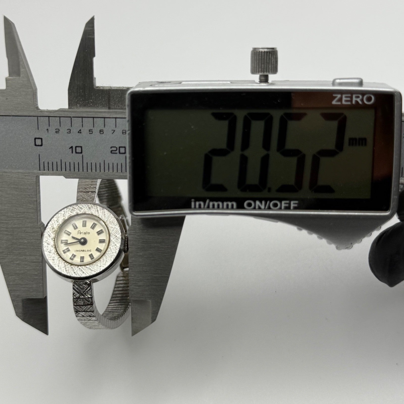 19mm Vintage Aristo Incabloc Rhodium Plated Ladies Manual Wind Watch PARTS