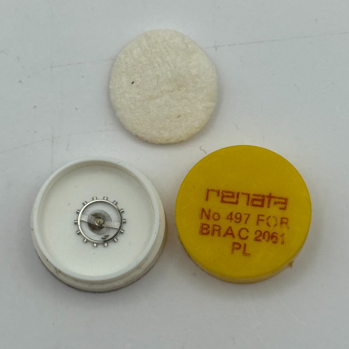 Brac 2061 Balance Wheel Complete And Spring  497 Watch Movement Parts NOS