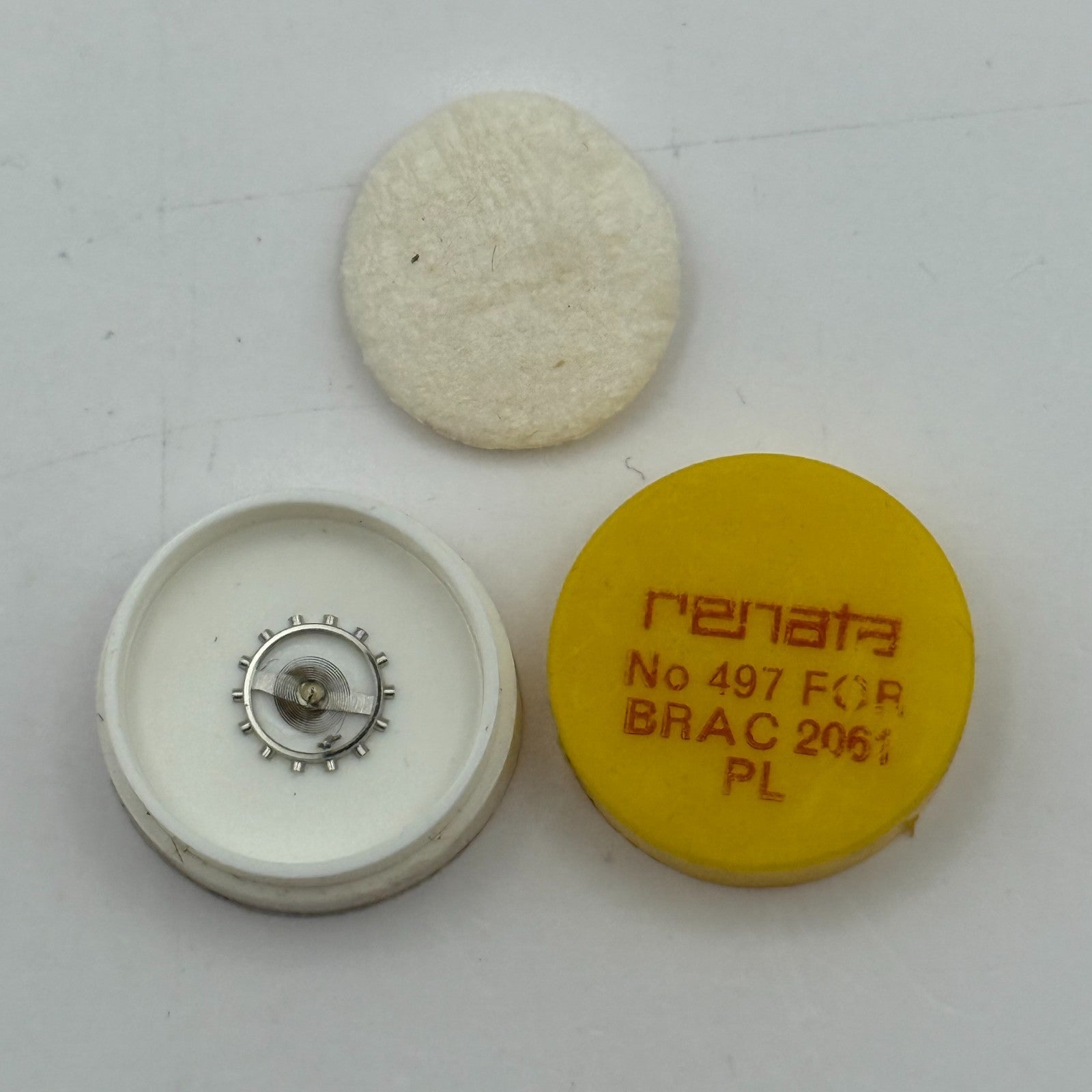 Brac 2061 Balance Wheel Complete And Spring  497 Watch Movement Parts NOS