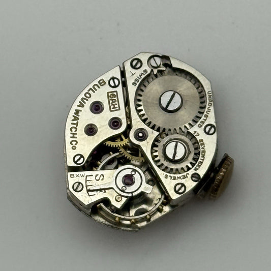 15.4mm Vintage Ladies Bulova 6AH Manual Wind Swiss Watch Movement PARTS REPAIR