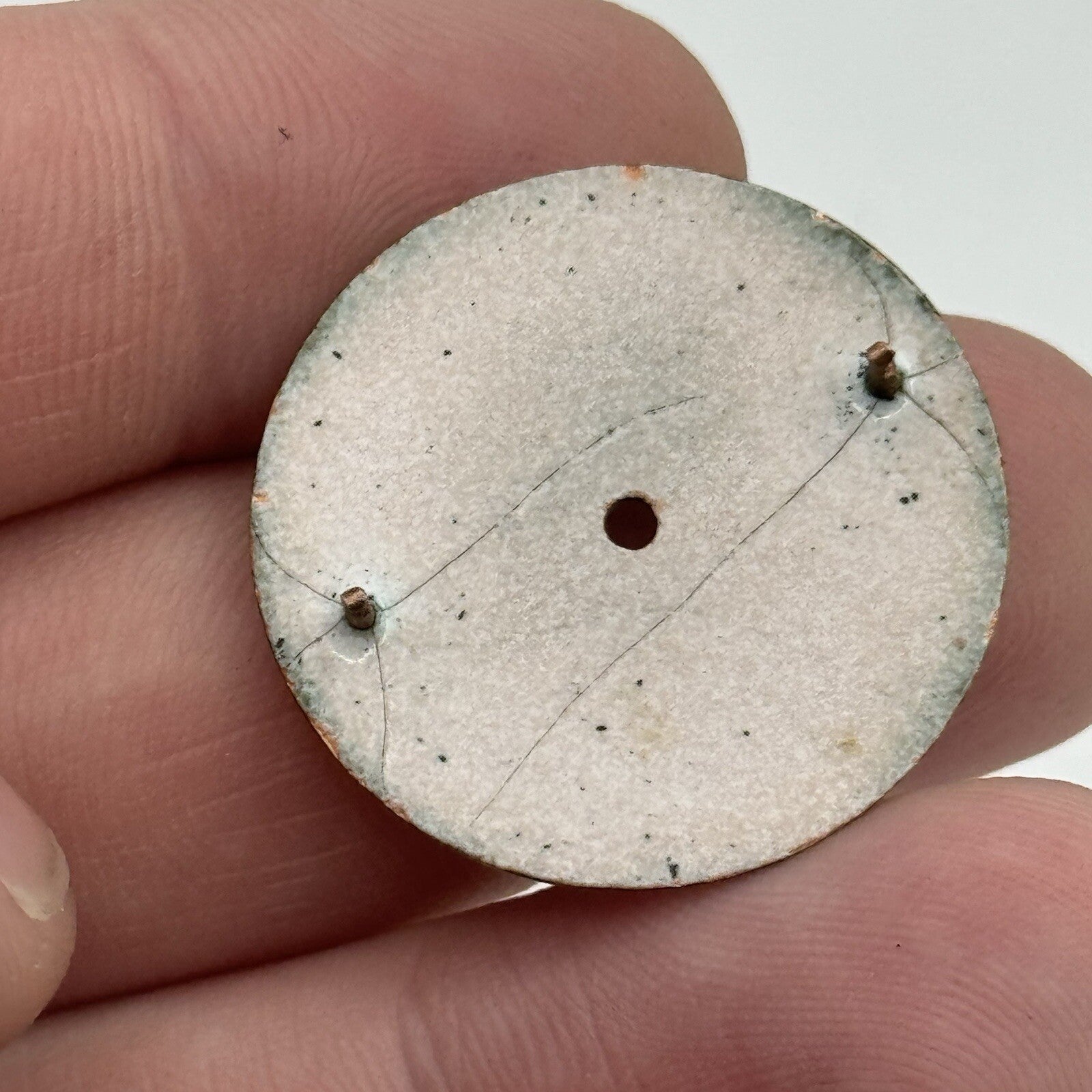 26.8mm Antique Beautiful Porcelain Patterned Pocket Watch Dial Spares Parts