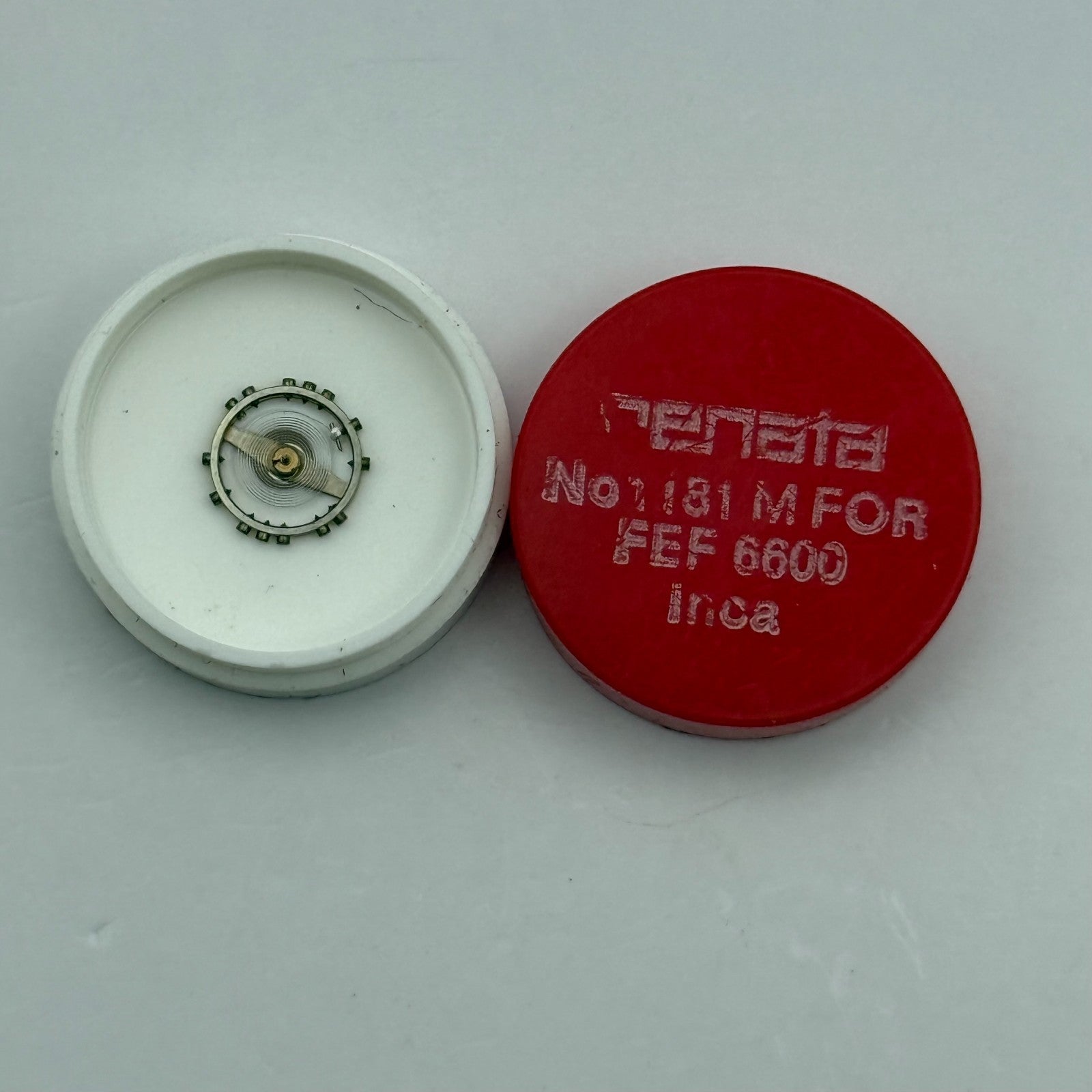 FEF 6600 Balance Wheel Complete And Spring  Inca 1181 M Watch Movement Parts NOS