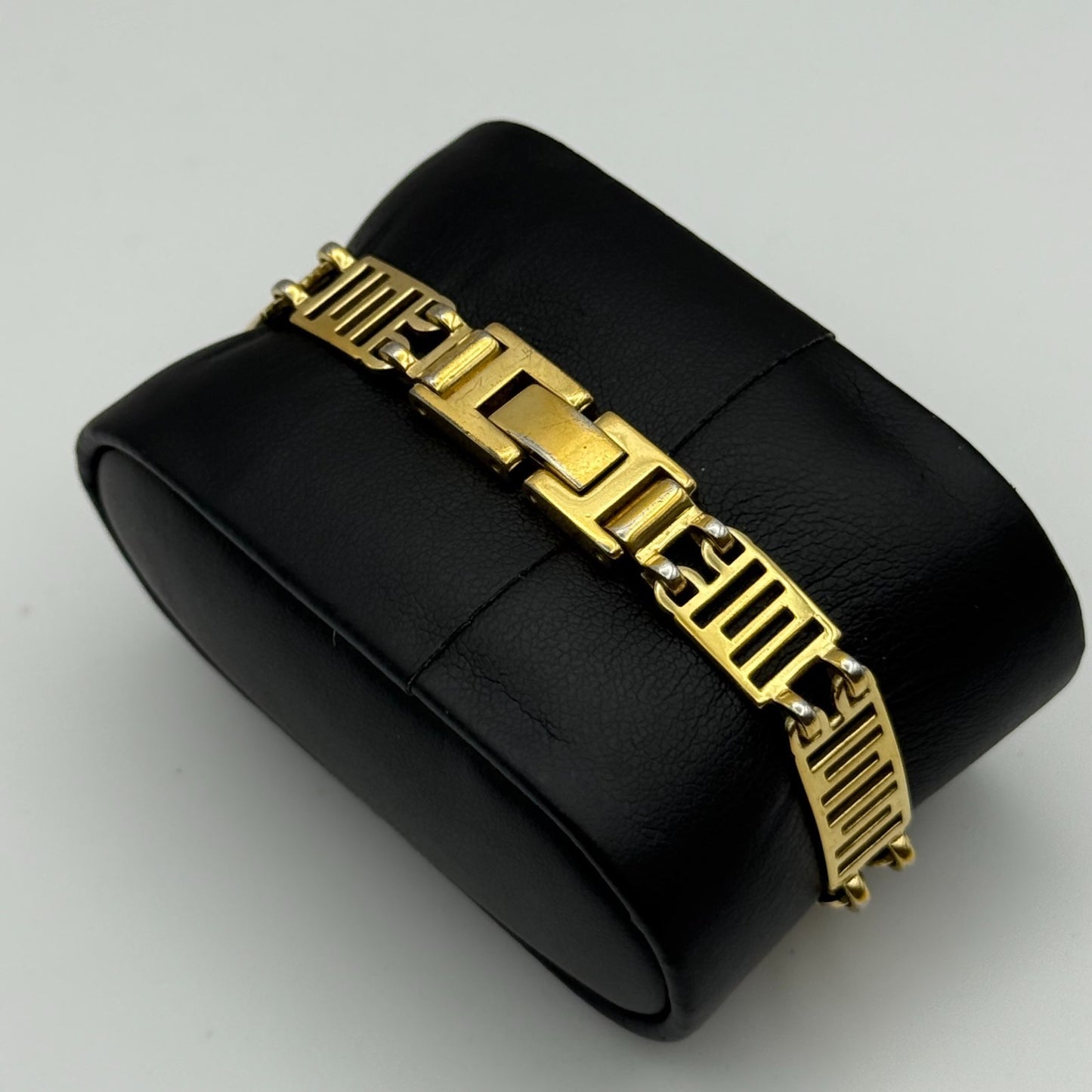 22mm Working Ladies Sekonda Gold Tone Panel Bracelet Quartz Watch 6 Inches