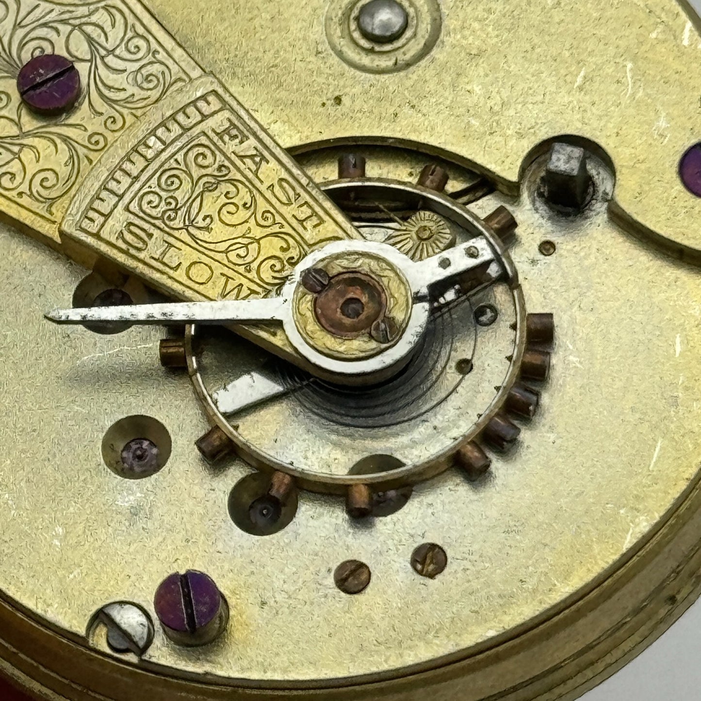 45.6mm Antique Lucerne E Swiss Key Wound Pocket Watch Movement PARTS REPAIR