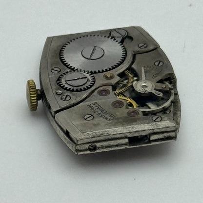 20mm Running Record RWT Tank Watch Movement Manual Wind 15 Jewels Swiss PARTS