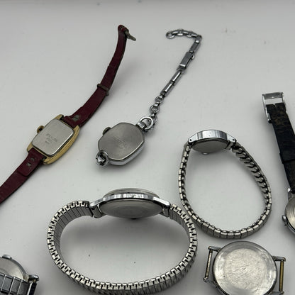 Bundle Of 12 Vintage Timex UK Watches Mechanical Wind Up Job Lot Parts Repair