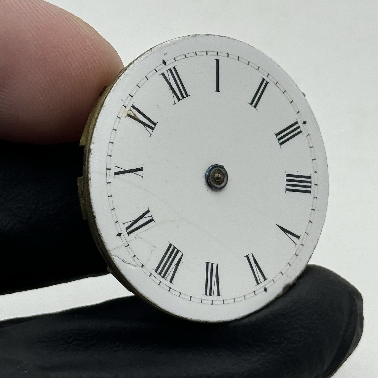 31.6mm Quality White Porcelain Dial Cylinder Watch Movement FOR PARTS