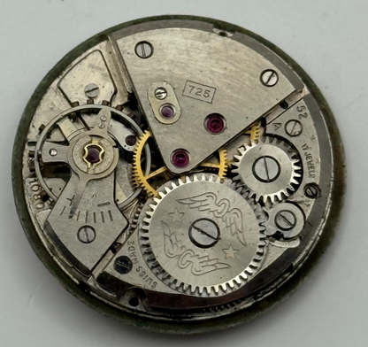 ETA 1080 Watch Movement Rotary 725 Manual Wind Vintage Swiss Parts Repair 23.6mm