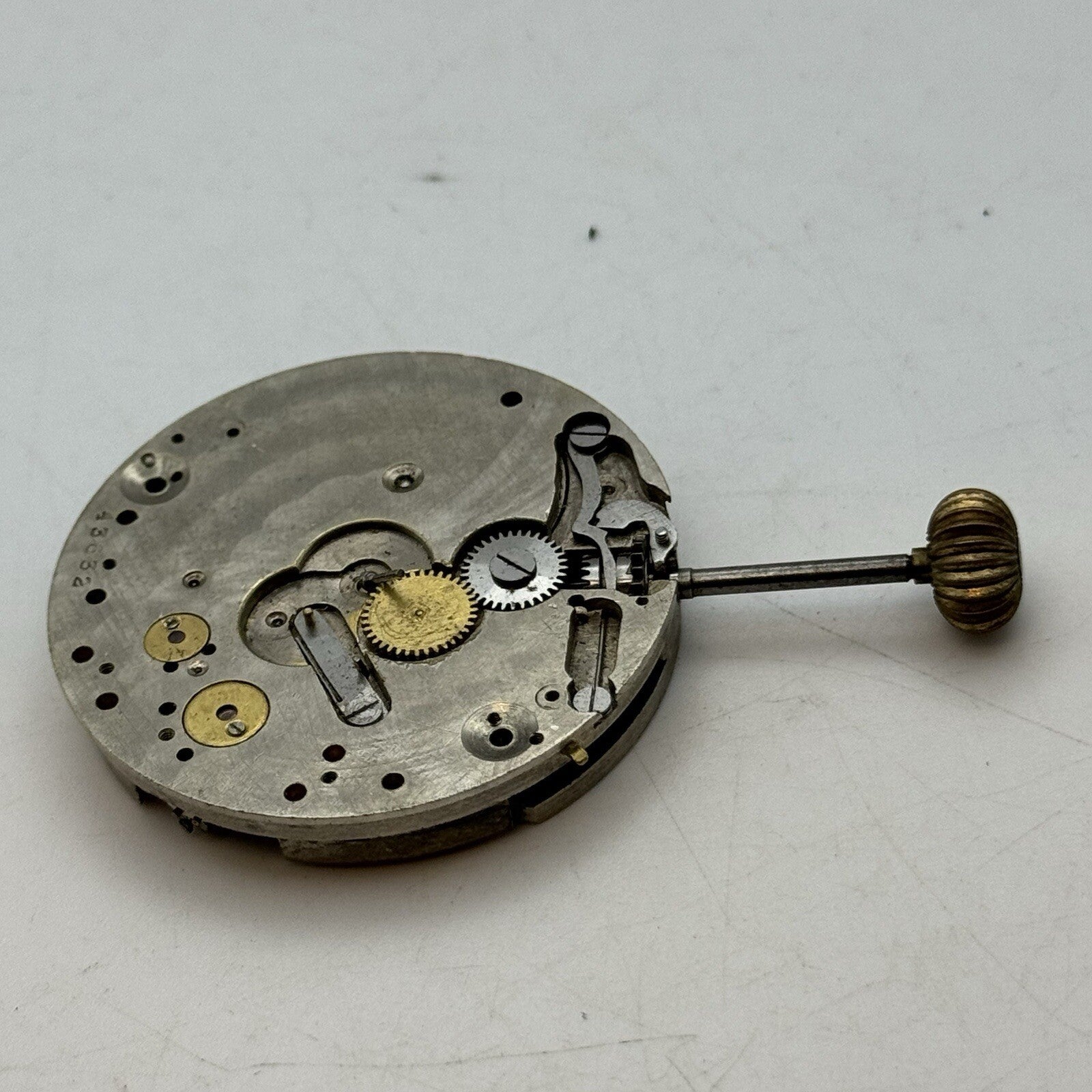 41.3mm Manual Wind UIT Top Wind Pocket Watch Movement Balance Damaged FOR PARTS