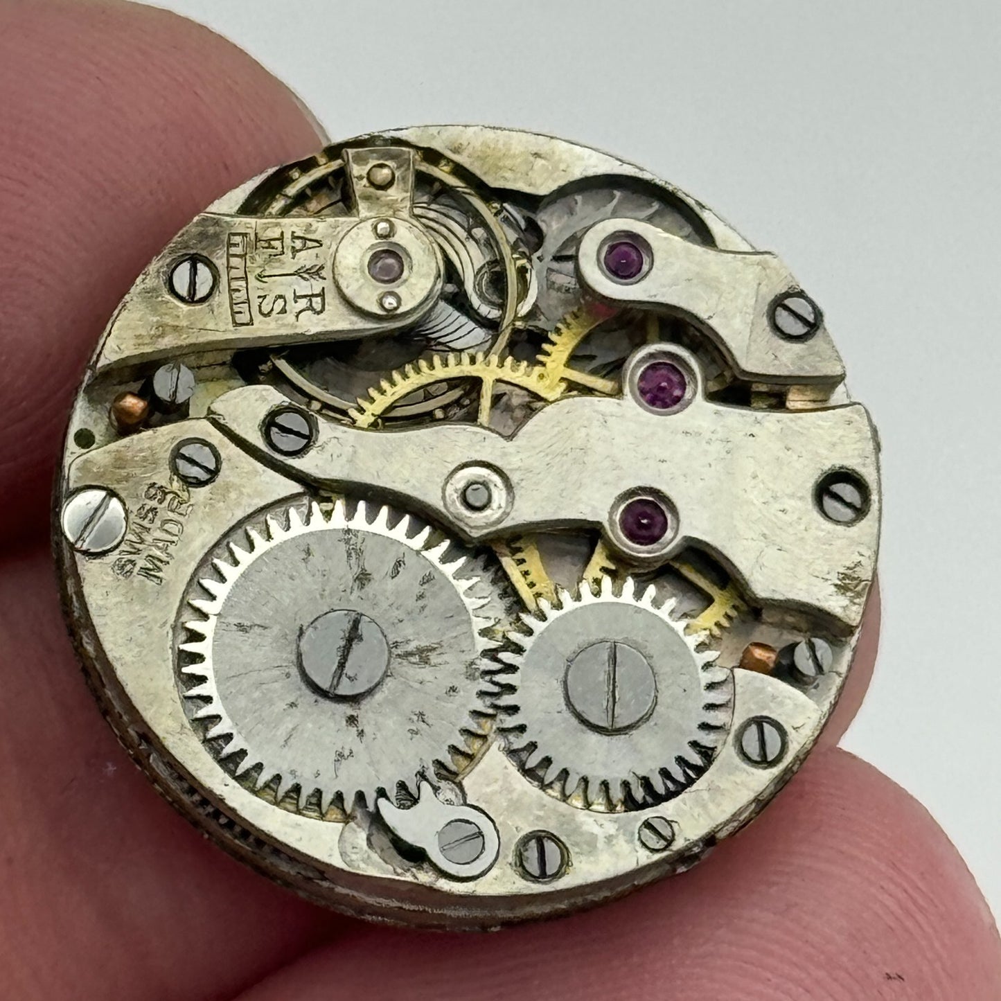 23.6mm 15 Jewels Swiss Porcelain Dial Trench Watch Movement Manual Wind PARTS