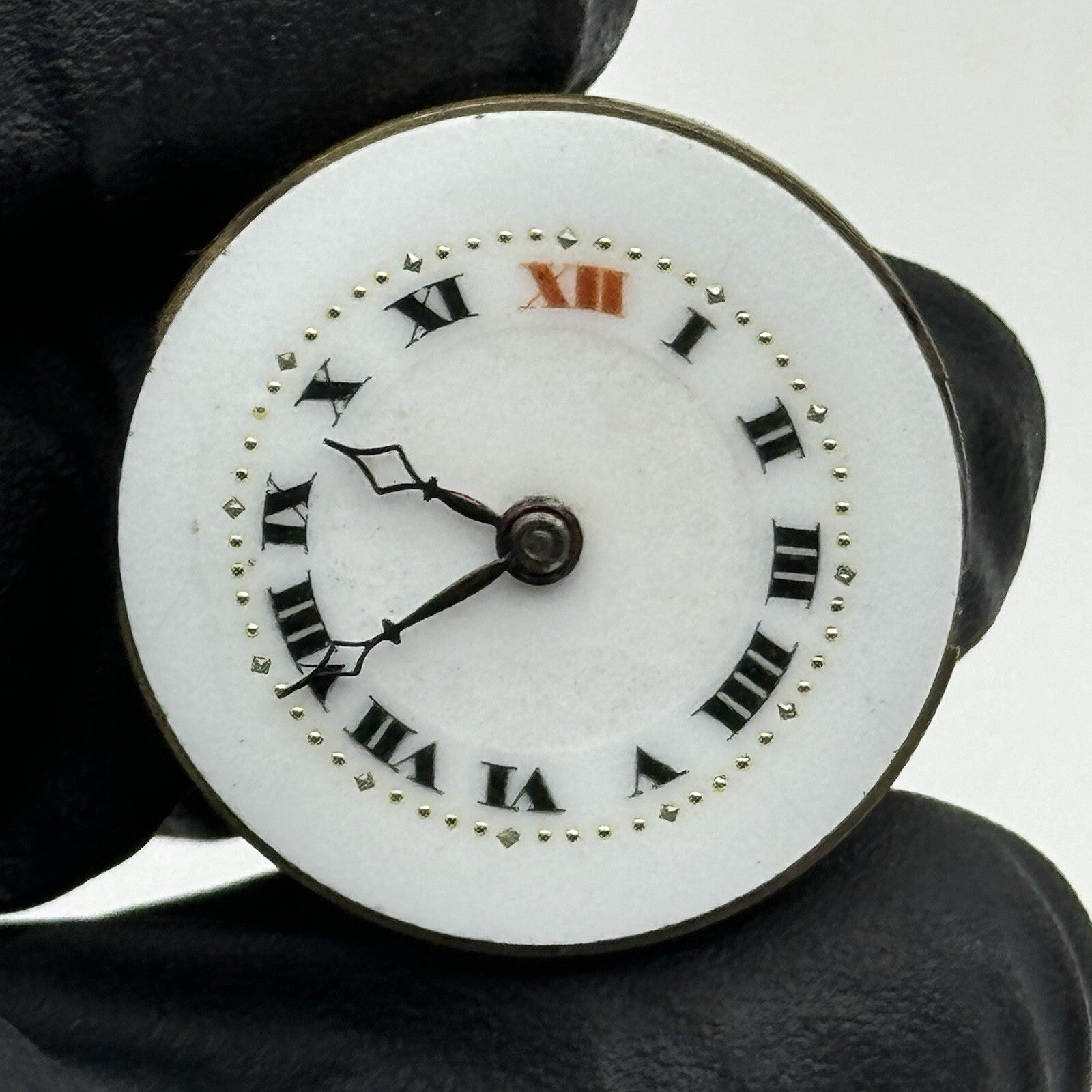 23.8mm Military Dial Swiss Watch Movement Art Deco Hands Parts Repair Restore