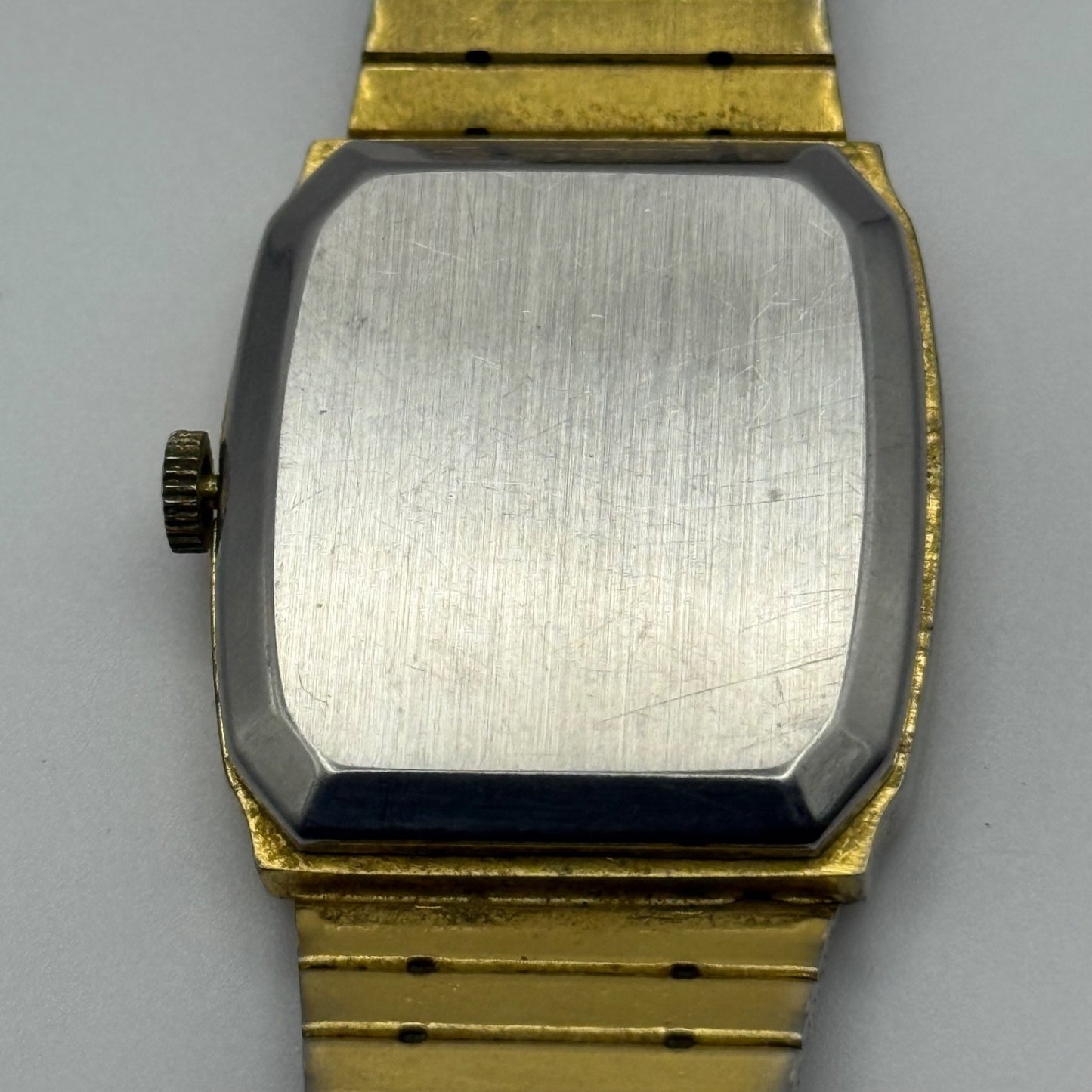 27mm Vintage Parma 17 Jewels Gold Plated Manual Wind Watch FOR PARTS / REPAIR