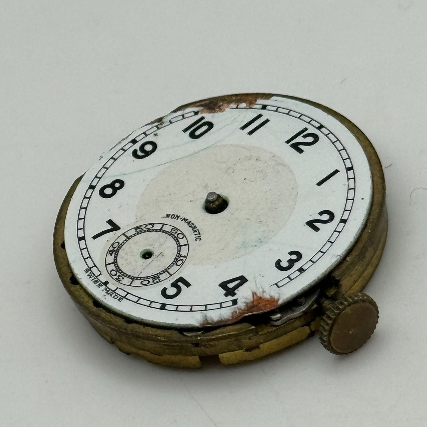 27mm Men's Hefik Non Magnetic Trench Watch Movement Manual Wind Swiss PARTS