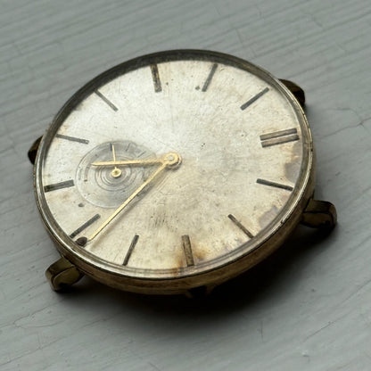 33mm Vintage Mystery Dial Peseux 7040 Balance Ok Manual Wind Watch PARTS REPAIR