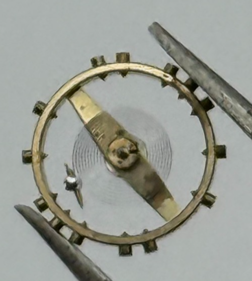 FEF 250 Balance Wheel Complete And Spring 8 3/4''' Watch Movement Parts NOS