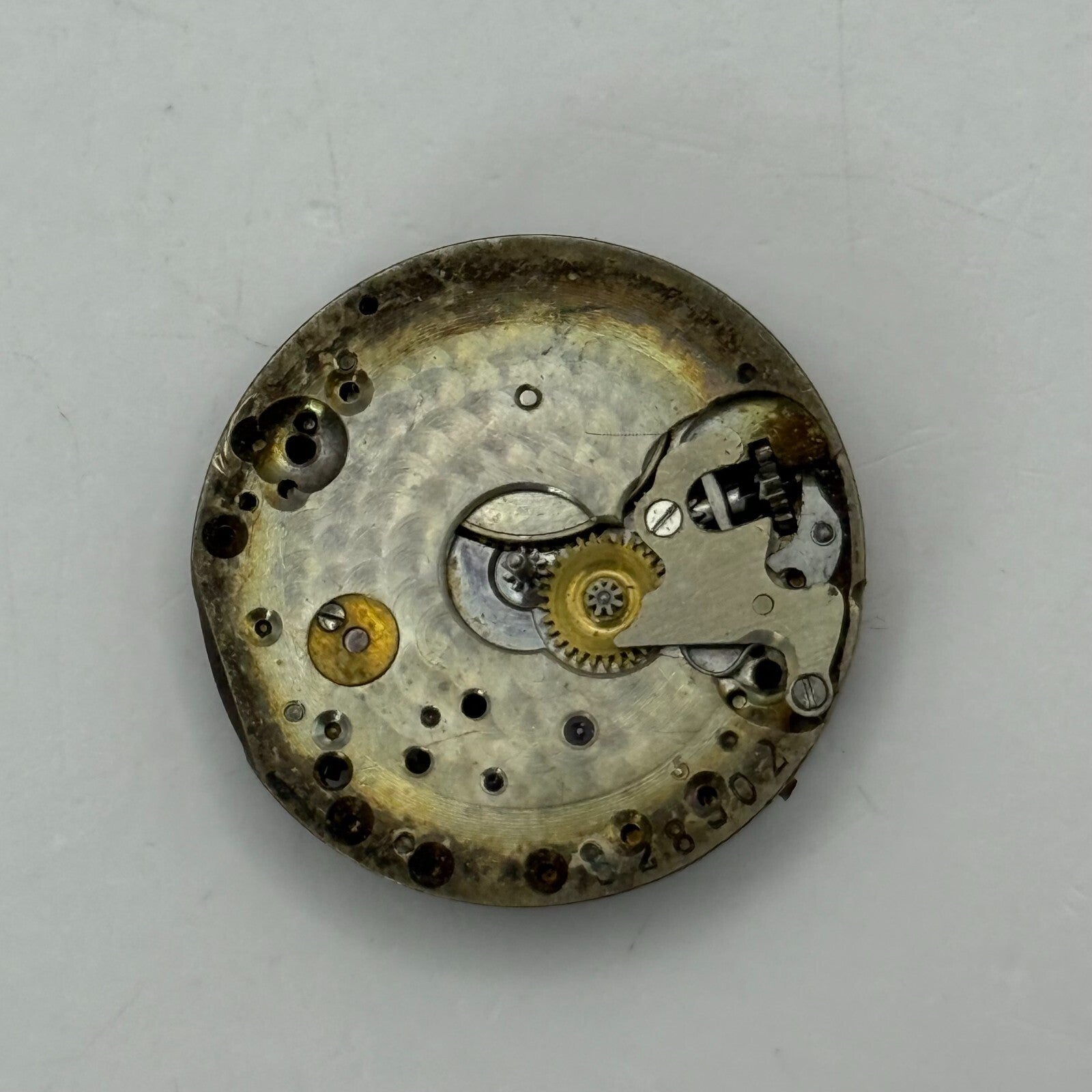 22.4mm Vintage FHF Patent 51482 Swiss Manual Wind Watch Movement PARTS REPAIR